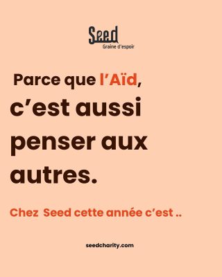 Et si ton Aïd apportait un vrai soulagement cette année ?
SEED lance deux actions solidaires pour l’Aïd al-Adha, en Palestine et en Algérie.

En Palestine :
🎁 7€ = 1 cadeau pour un enfant à Gaza
🍽️ 25€ = 1 repas chaud en Cisjordanie
Distribués par nos équipes locales dans les zones touchées.

En Algérie :
🐑 303,60€ = 1 mouton livré à une famille dans le besoin
Abattage et distribution inclus.

Parce qu’un Aïd digne et réconfortant, c’est aussi possible là-bas.
Et vous pouvez y contribuer.

Faites votre don directement ici :
➡️ seedcharity.cl-development.fr

Partagez. Soutenez. Offrez.
Un geste simple, un impact réel.
Merci du fond du cœur.